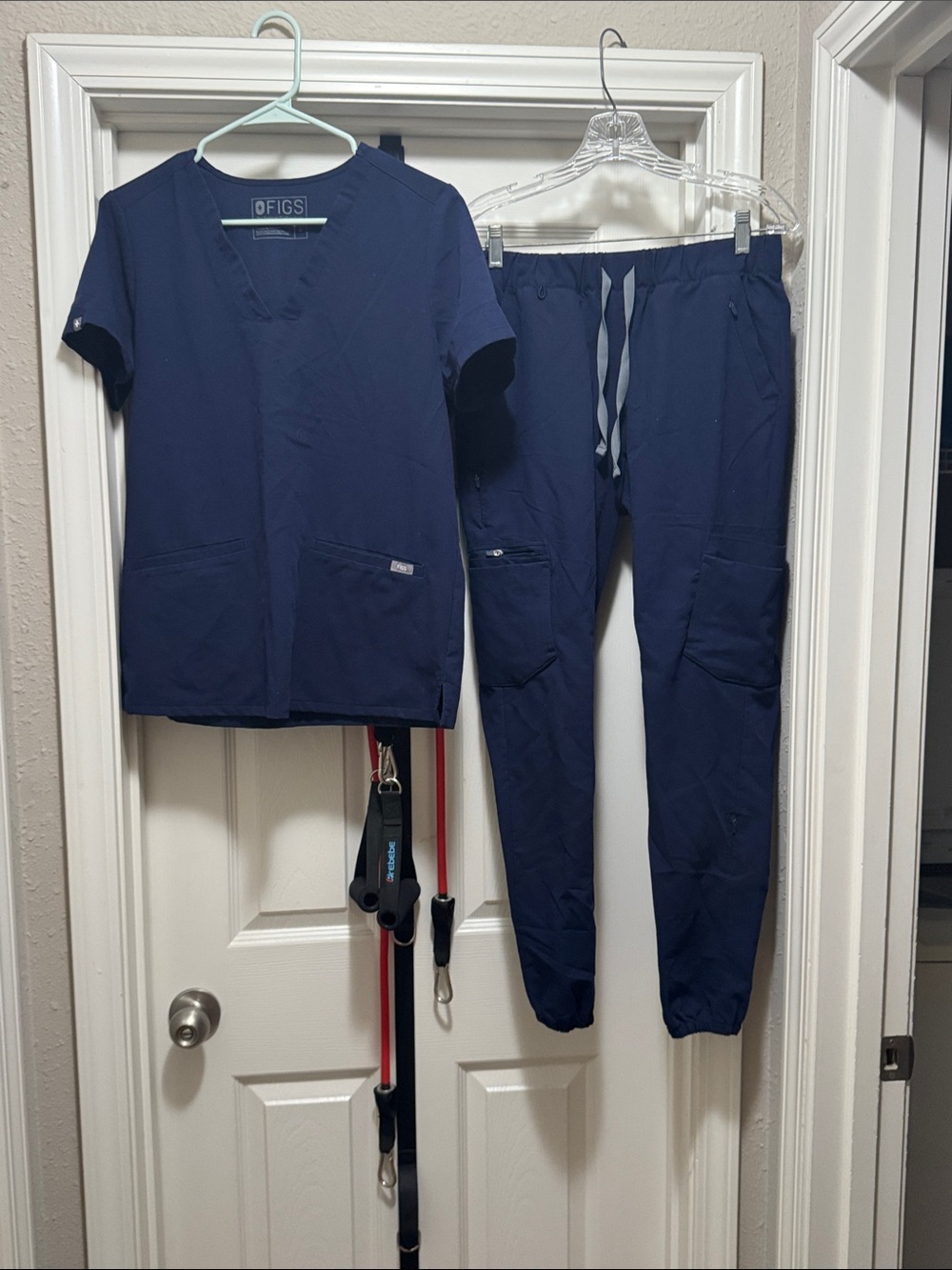 Figs Navy Women's Cargo Jogger Pants
